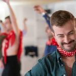 Disfrutando de la clase de flamenco